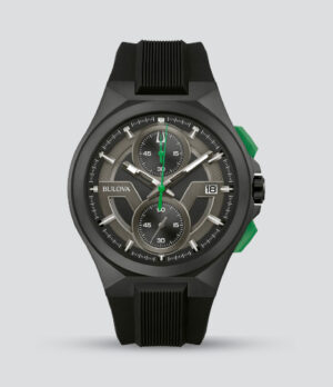 98B381 BULOVA BLACK DIAL SILICONE MACHINE